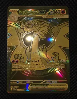 Mega Charizard X EX- Phantasmal Flames (130/94) Mega Ultra Rare Gold Card - Image 3
