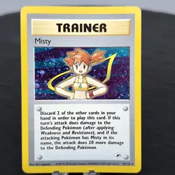 Misty Holo Rare Gym Heroes 18/132 Unlimited Pokemon TCG WOTC Trainer NM ⭐ - Image 1