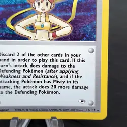 Misty Holo Rare Gym Heroes 18/132 Unlimited Pokemon TCG WOTC Trainer NM ⭐ - Image 5