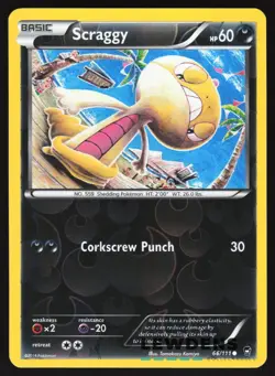 Scraggy - 66/111 - Common Reverse Holo - Furious Fists - Pokemon Card - Image 1