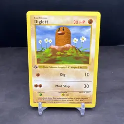 Pokemon 1st Edition Base Set Shadowless Diglett 47/102 NS1 - Image 1