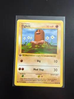 Pokemon Card Diglett Shadowless Base Set 1st Edition Common 47/102 Near Mint - Image 2