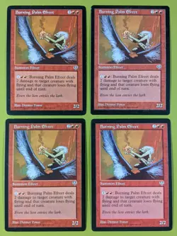 Burning Palm Efreet x4 Mirage 4x Playset Magic the Gathering MTG - Image 1