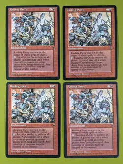 Raiding Party x4 Fallen Empires 4x Playset Magic the Gathering MTG - Image 1