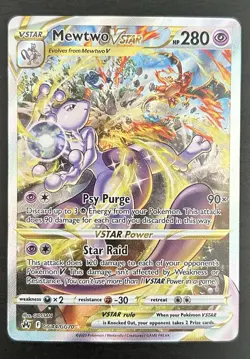 Pokemon TCG Mewtwo VSTAR GG44/GG70 Crown Zenith Galarian Gallery - Image 1