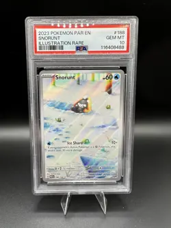 2023 Pokemon Paradox Rift Snorunt Illustration Rare #188/182 PSA 10 - Image 1