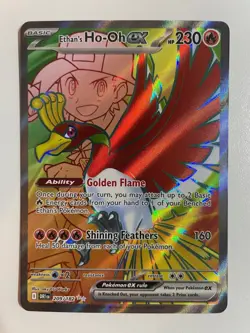 Pokemon TCG: 2025 Destined Rivals Ultra Rare Full Art Ethan's Ho-Oh EX (209/182) - Image 1