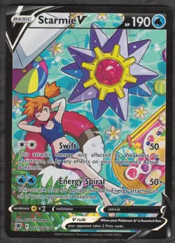 Starmie V TG13/TG30 Holo Rare V Astral Radiance Trainer Gallery Pokemon NM - Image 1