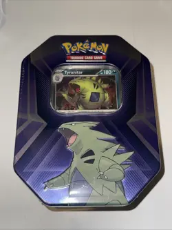 Pokemon TCG: Tyranitar Triple Whammy Collectors Tin - Factory Sealed - Image 1