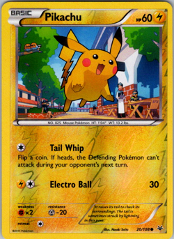 Pikachu 20/108 Rev Holo NM Pokemon Roaring Skies XY Fast & secure shipping - Image 1
