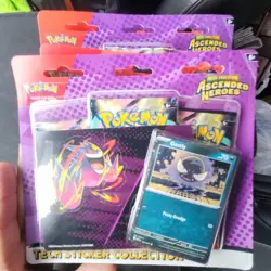 5x In Hand New Ascended Heroes 3 Pack Tech Sticker Collection Sealed Pokemon - Image 1