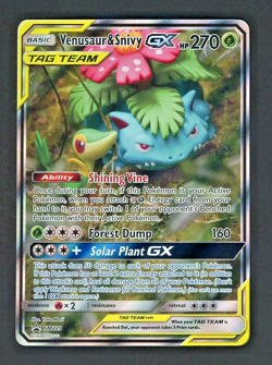 Pokemon TCG Venusaur & Snivy GX SM229 Alternative Art Tag Team Promo - Image 1