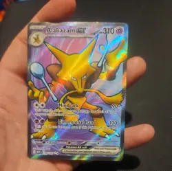 Pokemon TCG Alakazam EX 188/165 Scarlet & Violet 151 Full Art Rare Holo Card NM - Image 1
