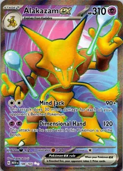 Pokemon TCG Alakazam ex 188/165 Sv: Scarlet & Violet 151 Holo NM (SKU 1-2) - Image 1