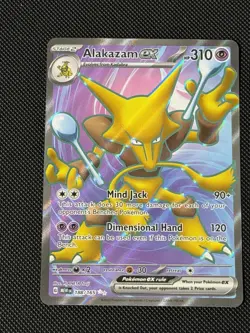 2023 Pokemon TCG Scarlet & Violet 151 Alakazam EX Holo Ultra Rare #188/165 - Image 1