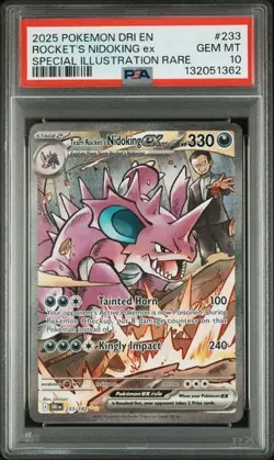 Team Rocket's Nidoking ex 233/182 SIR - Pokemon Destined Rivals PSA 10 Gem MT - Image 1