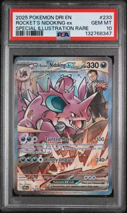 PSA 10 Team Rocket’s Nidoking ex 233/182 SIR Destined Rivals 2025 Pokemon DRI EN - Image 3