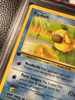 Pokemon TCG 1999 Psyduck Fossil 1st Edition 53/62 WOTC VINTAGE NM/MT PSA 8 - Image 2