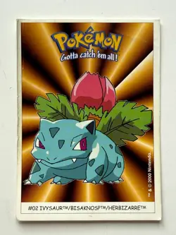 Pokemon - Dunkin Boomer Bubble Gum - Sticker Cards 2001 - You Choose - RARE - Image 2