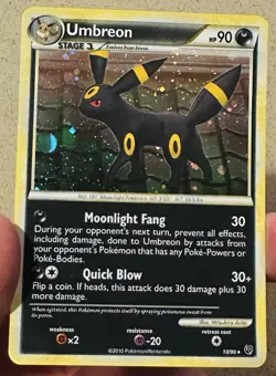 NM - Umbreon 10/90 Undaunted Holo Rare Pokemon TCG Near Mint - Image 1
