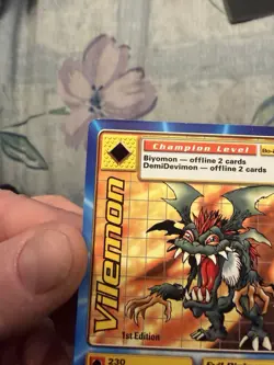 Bandai Digimon Trading Card 1st Edition Vilemon Bo-20 - Image 2