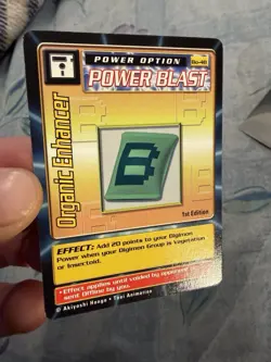1999 Bandai Digimon Trading Card Power Option Organic Enhancer 1st Edition Bo-48 - Image 2