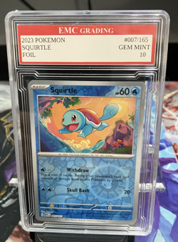 SQUIRTLE #007/165 FOIL Pokemon 2025 Card GRADED 10 MINT TCG CCG - Image 1