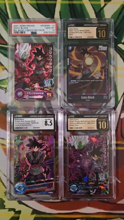 CGC/PSA Graded Dragonball Goku Black Cards - Lot of 4 (See Description) - Image 1