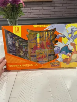 Tag Team Reshiram Charizard GX premium collection SEALED PRODUCT with 3 ES packs - Image 1