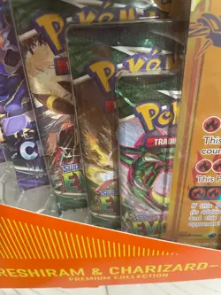 Tag Team Reshiram Charizard GX premium collection SEALED PRODUCT with 3 ES packs - Image 2