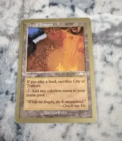 City of Traitors gold border LP Tokyo MTG Magic the Gathering b - Image 1