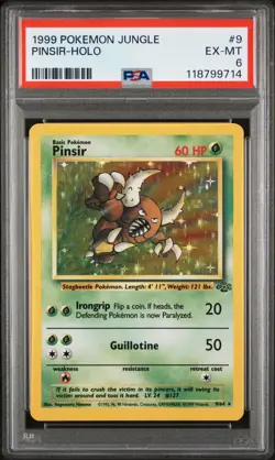 1999 Pokemon Jungle Holo Pinsir #9A PSA 6 - Image 1