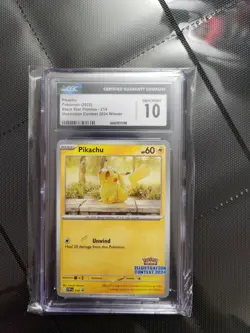 Pikachu Pokemon (2025) black star promos - 214 Illustration contest 2024 winner - Image 1