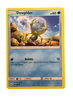 New: 2017 Pokemon TCG Dewpider 45 Sm Base Set Regular Common - Image 1