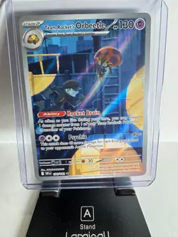 Pokemon TCG Team Rocket's Orbeetle 198/182 IR Sv10: Destined Rivals Holo - NM - Image 1