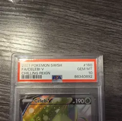PSA 10 Celebi V Full Art 160/198 Pokemon SWSH Chilling Reign 2021 Gem Mint - Image 3