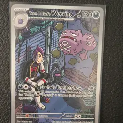 Pokemon TCG Team Rocket's Weezing 199/182 Destined Rivals Rare Holo 130HP - Image 1