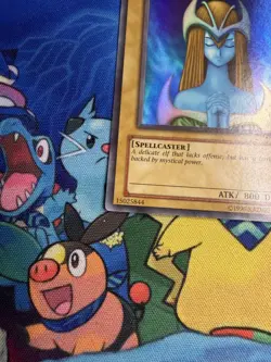 Vintage Yugioh Mystical Elf LOB-062 Legend of Blue Eyes White Dragon Super Rare - Image 3