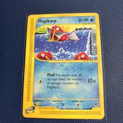 Pokemon Magikarp Card Expedition Base Set, 118/165, Regular Common, Vintage LP - Image 1