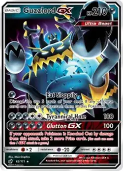 Guzzlord GX - 63/111 - Pokemon Crimson Invasion Sun & Moon Ultra Rare Card NM - Image 1