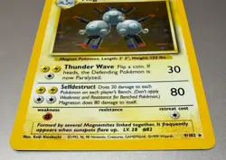 POKEMON TCG MAGNETON 9/102 RARE HOLO BASE SET GOOD CONDITION MP - Image 3