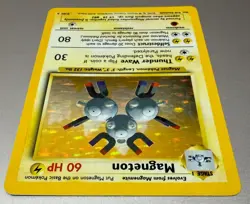 POKEMON TCG MAGNETON 9/102 RARE HOLO BASE SET GOOD CONDITION MP - Image 5