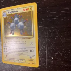 Pokemon TCG - Magneton - 9/102 - Unlimited Base Set - MP Holo Rare (1999) - Image 2