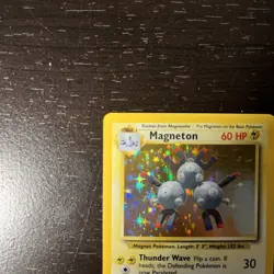 Pokemon TCG - Magneton - 9/102 - Unlimited Base Set - MP Holo Rare (1999) - Image 4