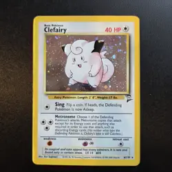 Pokemon Card - Clefairy 6/130 Base Set 2 Holo Rare WOTC - Image 1