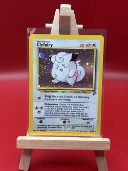 Clefairy 6/130 Base Set 2 Rare Holo Pokemon Card WOTC 2000 (NM) - Image 1