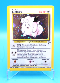Clefairy 6/130 Base Set 2 Rare Holo Pokemon Card WOTC 2000 - LP - Image 1