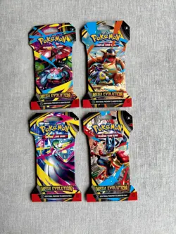 4x Mega Evolution Sleeved Booster Packs - Full Art Set Pokemon TCG NEW SEALED - Image 2