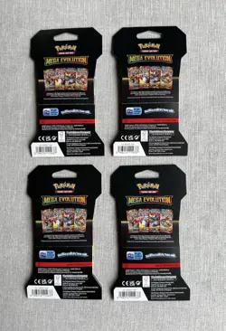 4x Mega Evolution Sleeved Booster Packs - Full Art Set Pokemon TCG NEW SEALED - Image 5