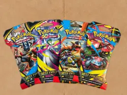 Pokemon Mega Evolution Sleeved Booster Pack Sealed×4- Full Art Set - Image 1